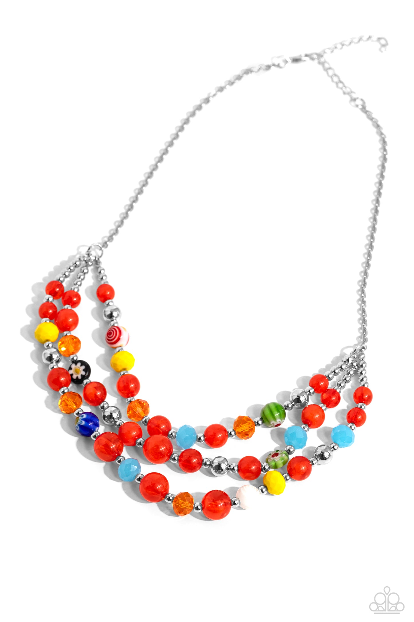 Paparazzi - Summer Scope - Red Necklace