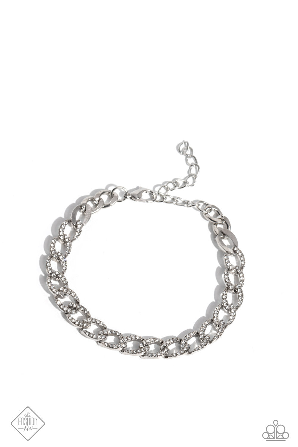 Paparazzi Freethinking Finish - White Bracelet