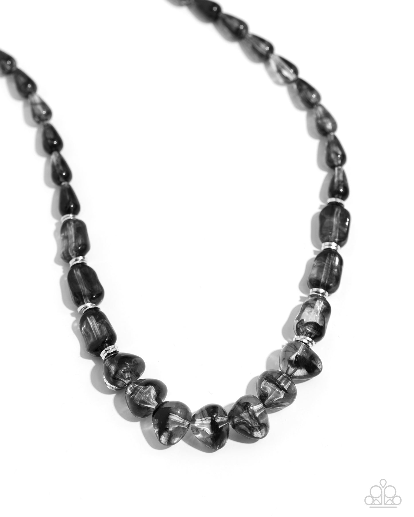 Paparazzi - GLASSY Getaway - Black Necklace