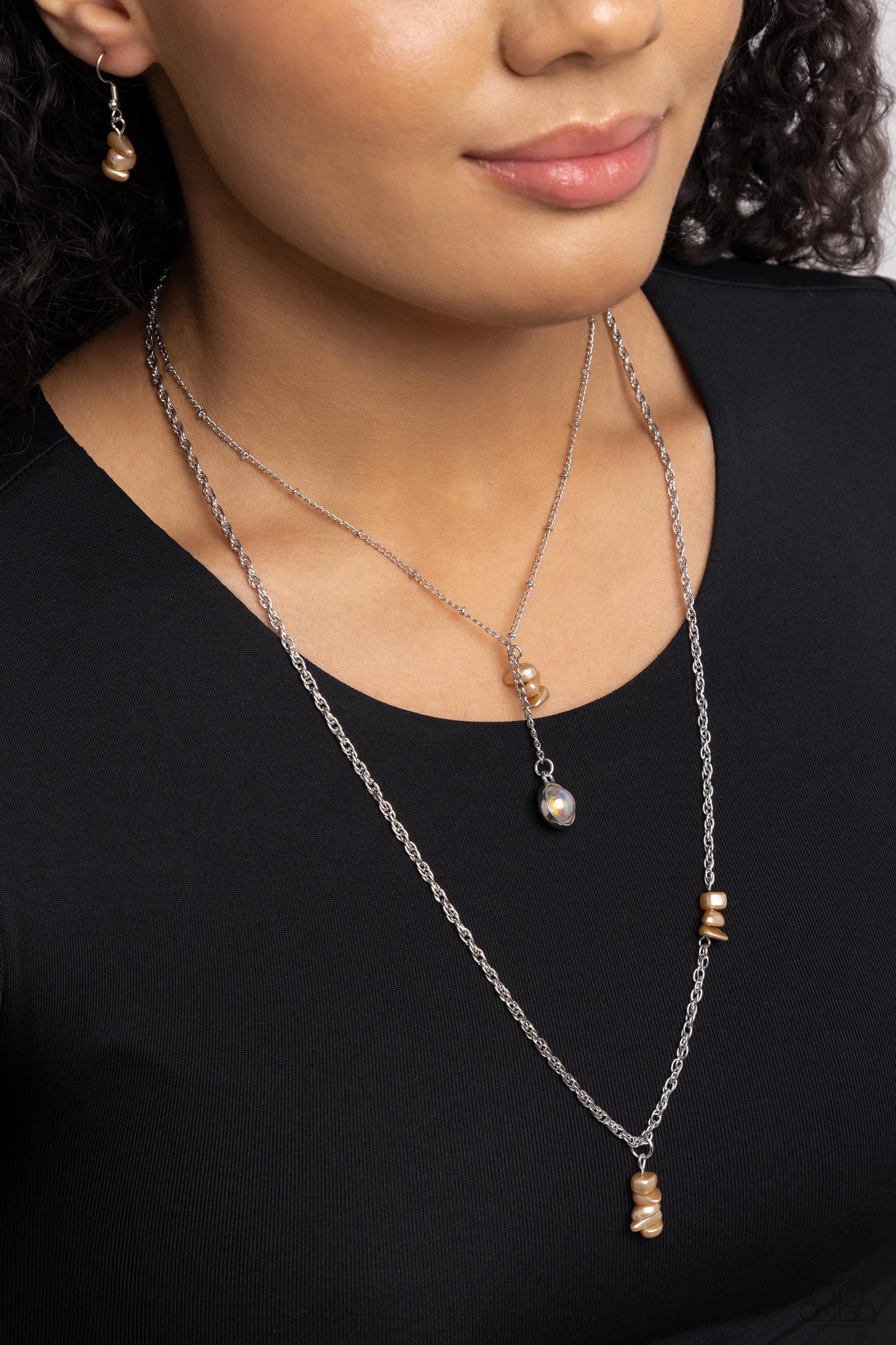 Leisurely Layered - Brown - Paparazzi Necklace
