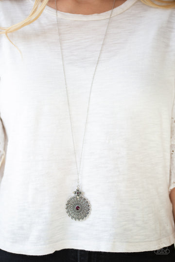 Paparazzi Walk On The WILDFLOWER Side - Purple Necklace