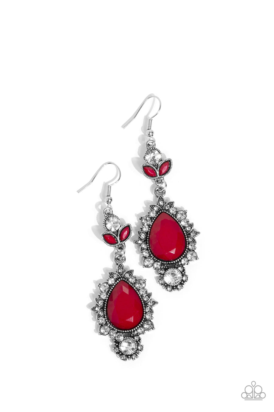 PAPARAZZI "SELFIE-ESTEEM" RED EARRINGS