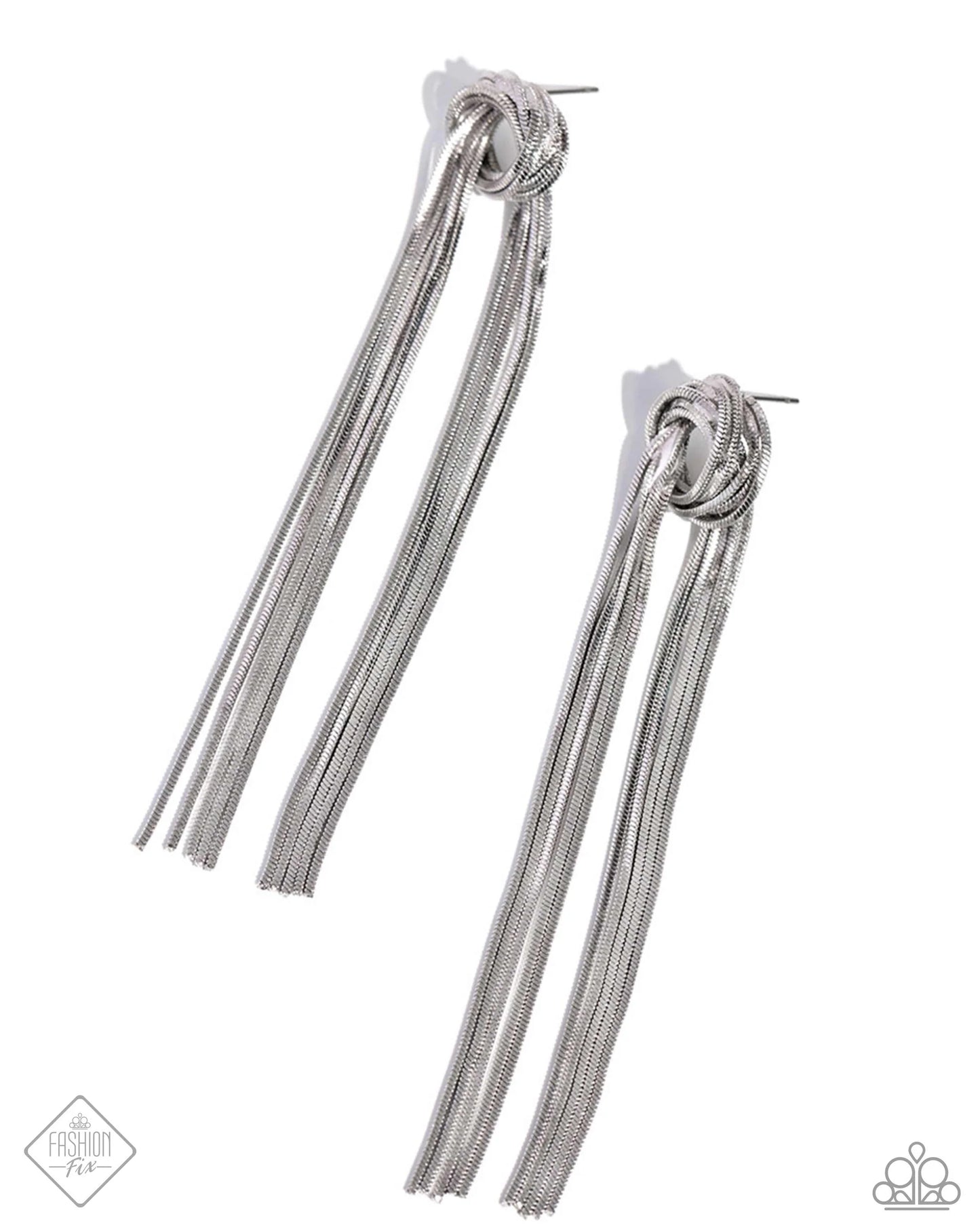 All STRANDS On Deck - Silver - Paparazzi Earrings