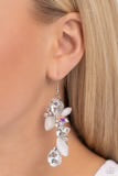 Fancy Flaunter - White - Paparazzi Earrings