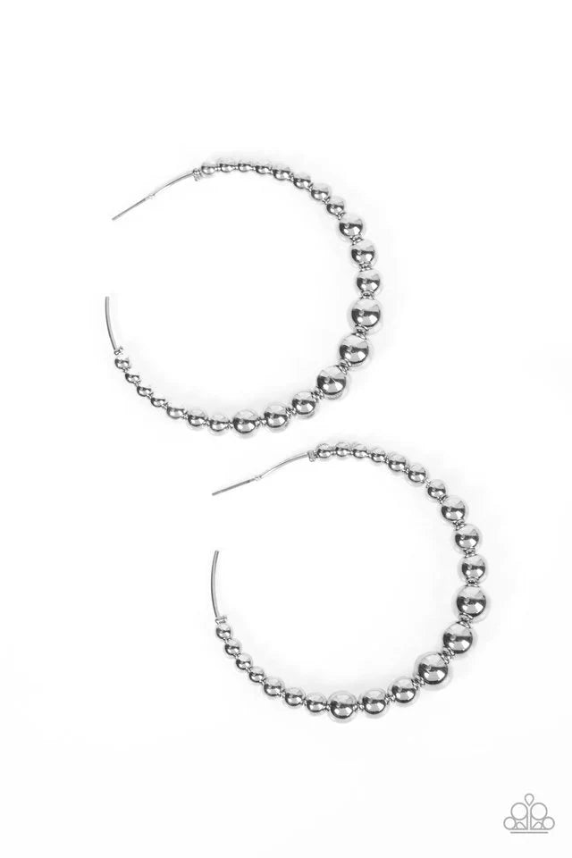 Paparazzi Show Off Your Curves Silver Earrings