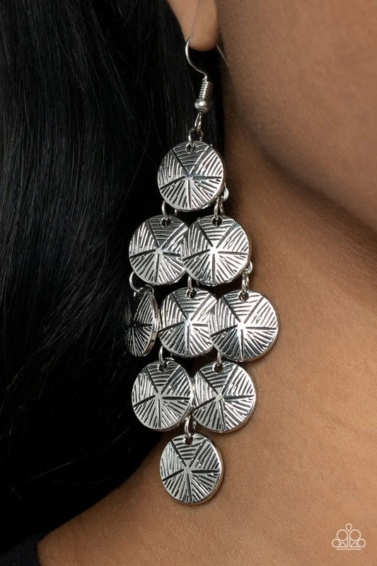 Paparazzi How CHIME Flies Silver Earrings