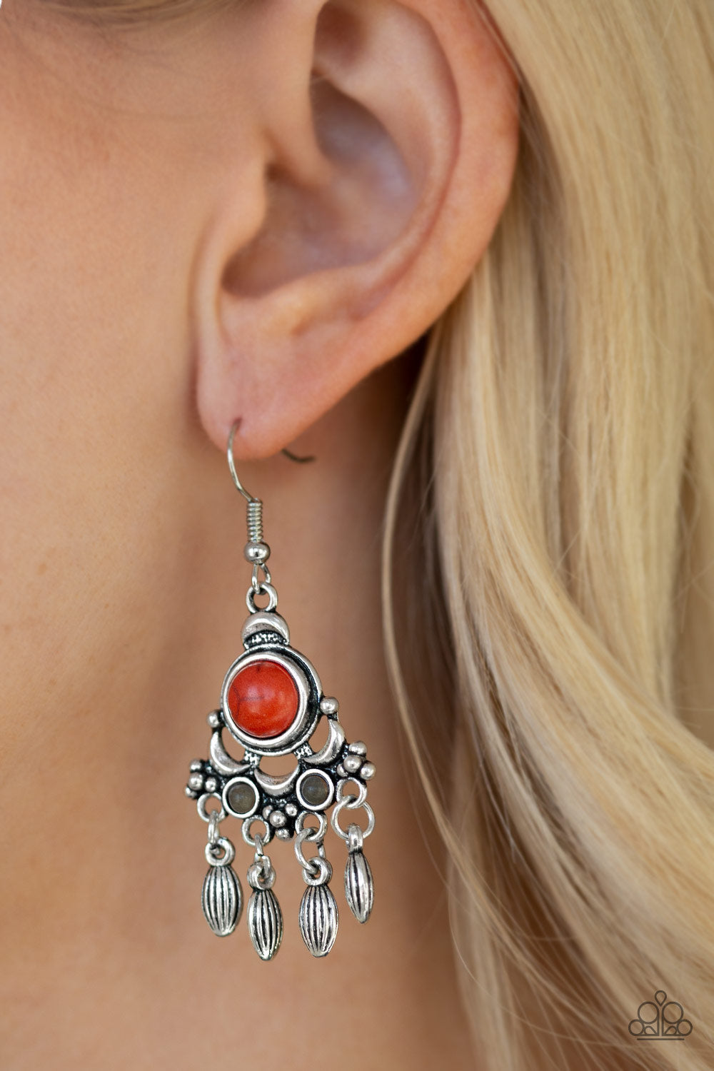 No Place Like HOMESTEAD - Orange Earrings - Paparazzi