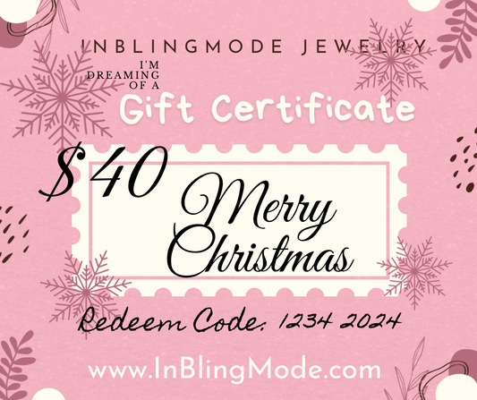 Merry Christmas IN BLING MODE $40 GIFT CARD