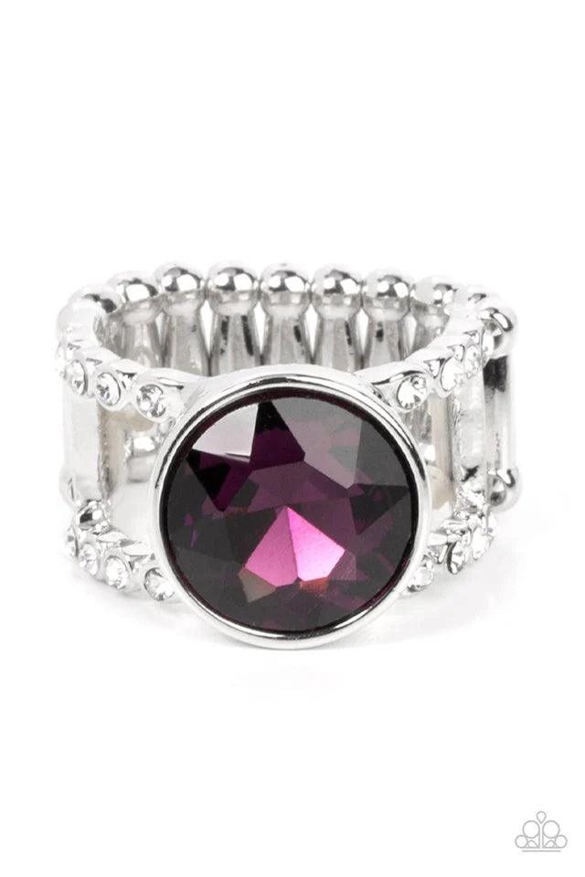 Paparazzi High Roller Sparkle - Purple Ring