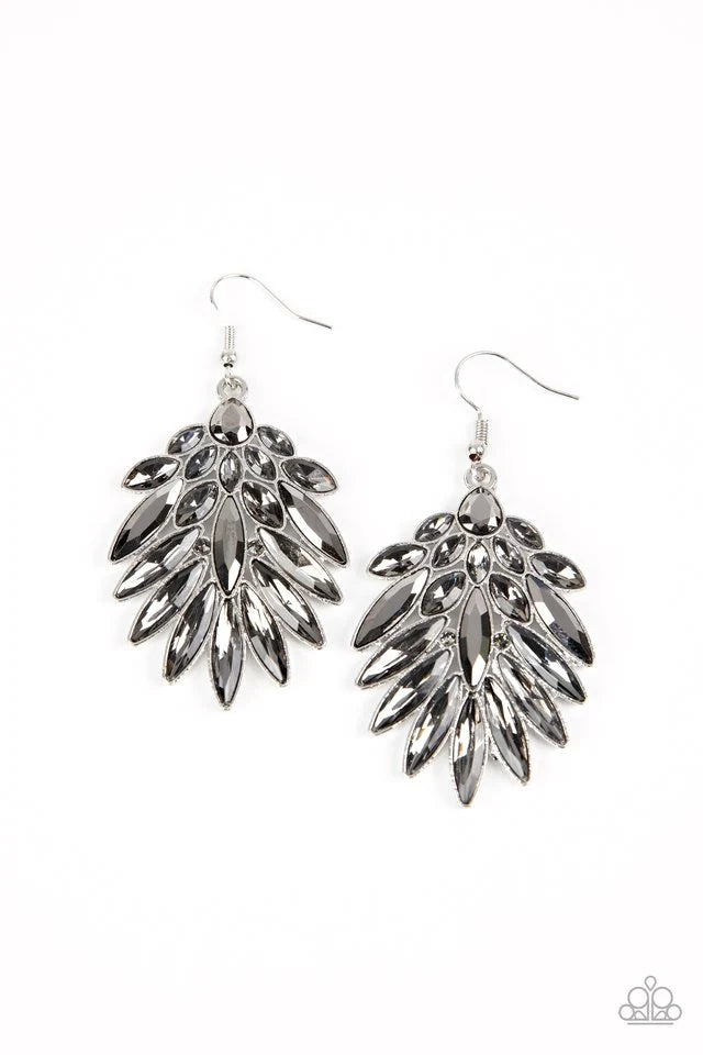 Paparazzi COSMIC-politan Silver Earrings