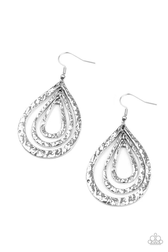 Paparazzi Plains Pathfinder Silver Earrings