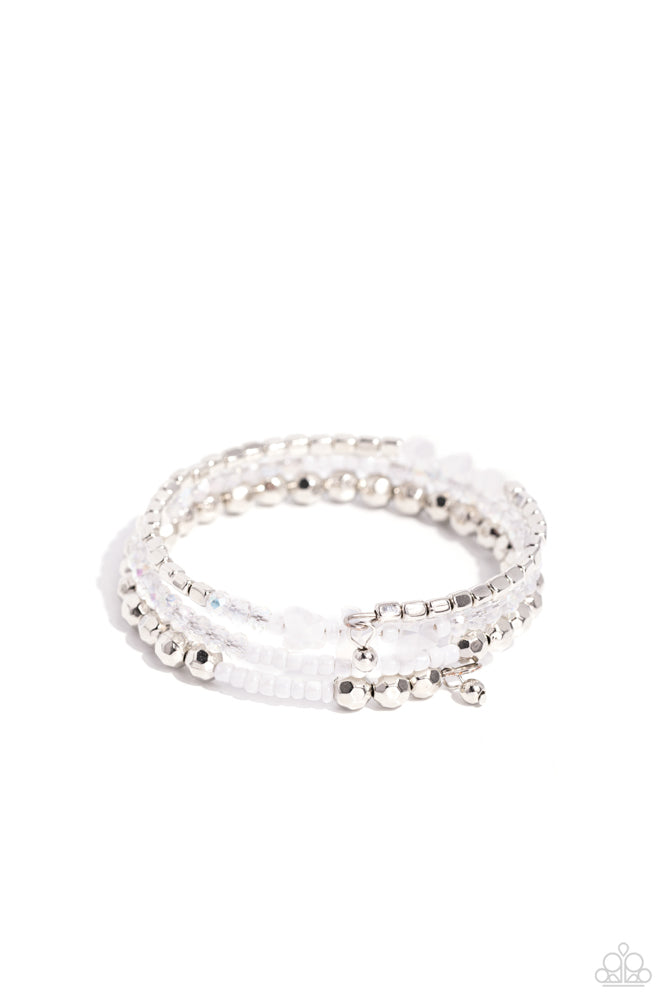 Paparazzi Boundless Behavior White Bracelet