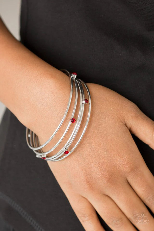 Paparazzi Delicate Decadence Red Bracelet