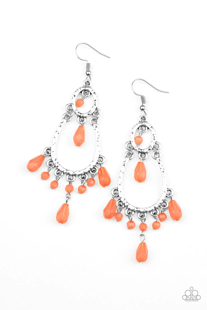 Paparazzi Summer Sorbet Orange Earrings