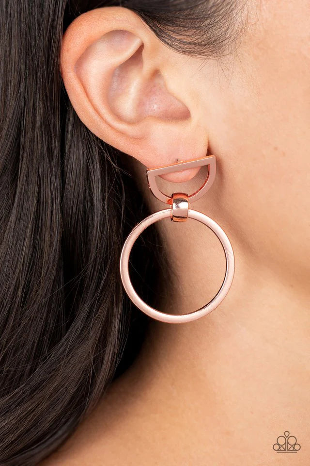 Paparazzi Earrings ~ CONTOUR Guide - Copper