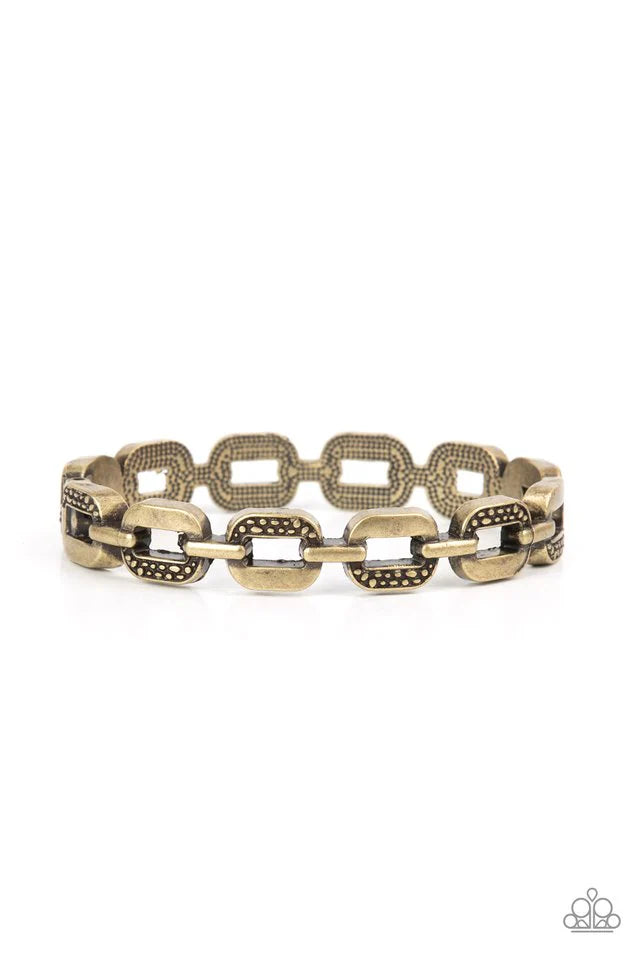 Paparazzi Bracelet ~ Powerhouse Plunder - Brass