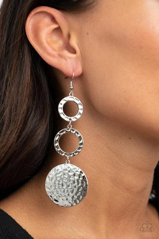 Paparazzi Blooming Baubles Silver Earrings
