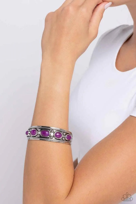 Paparazzi Stony Surprise - Purple Bracelet