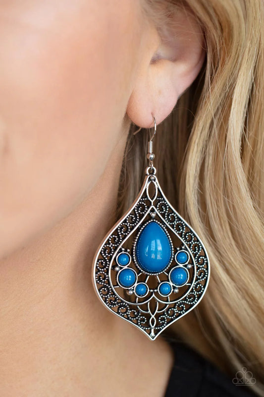 Paparazzi - New Delhi Nouveau - Blue Earrings