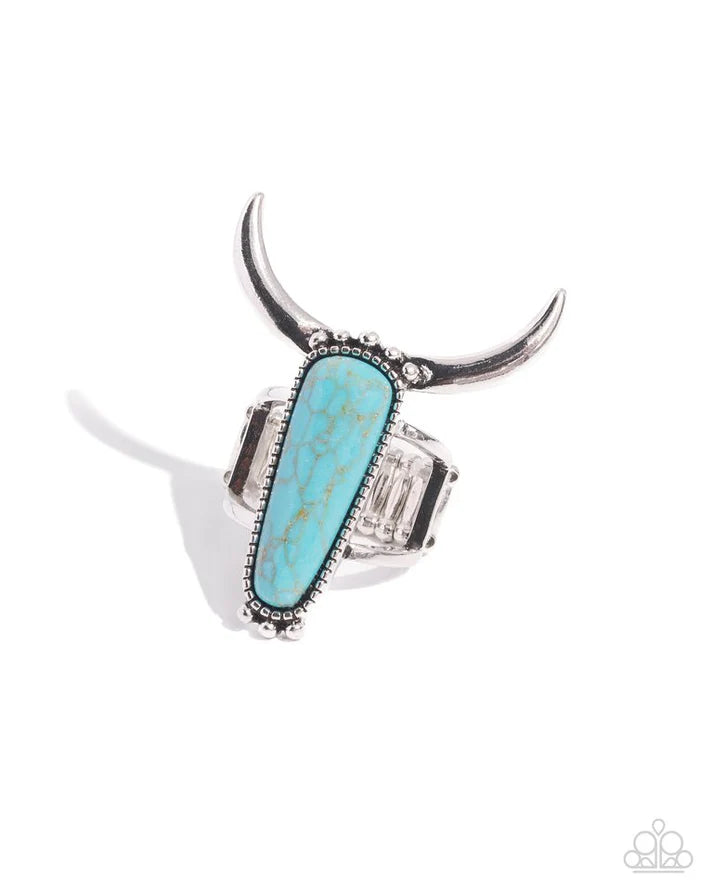 Paparazzi - Longhorn Luxe - Blue Ring