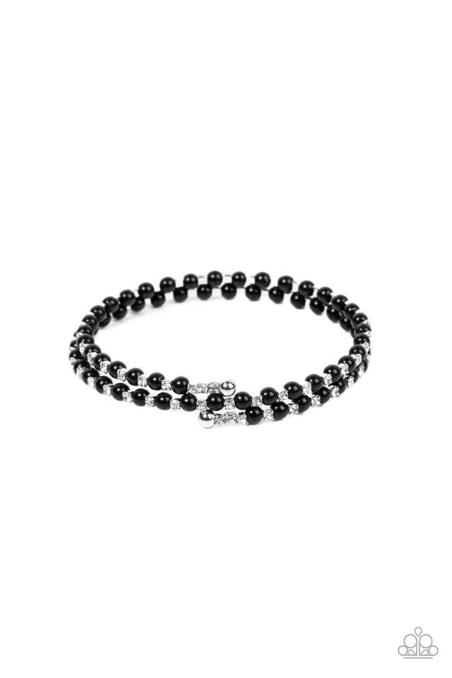 Paparazzi Regal Wraparound - Black Bracelet