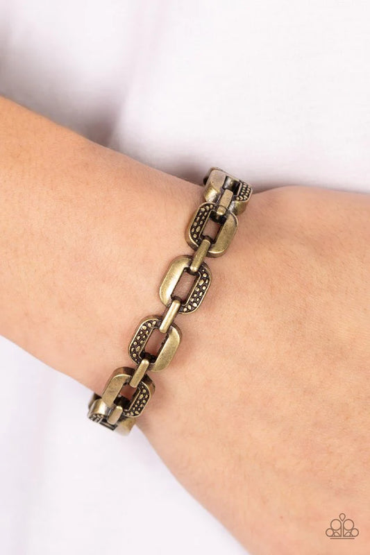 Paparazzi Bracelet ~ Powerhouse Plunder - Brass