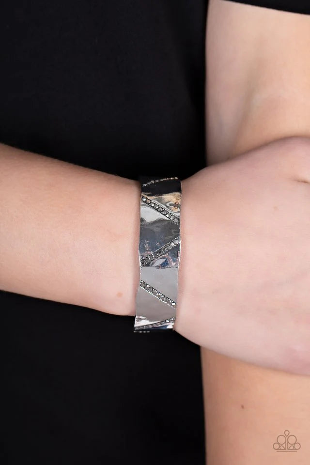 Paparazzi Couture Crusher Silver Bracelet