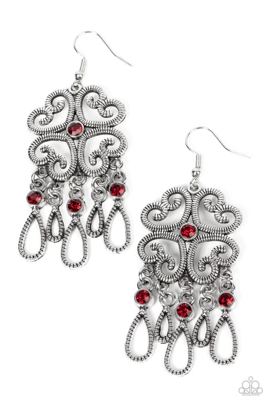 Majestic Makeover - Red Paparazzi Earrings