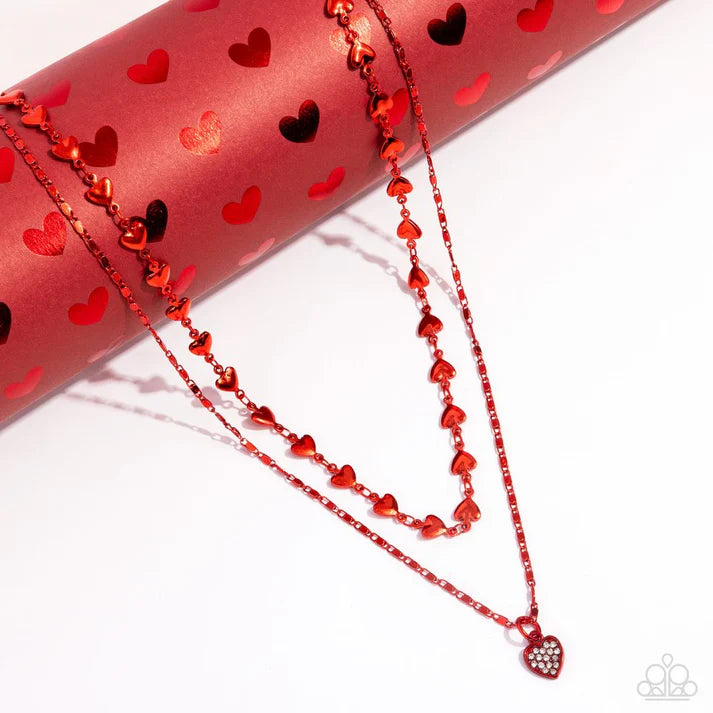 Paparazzi Necklace Cupid Combo Red Necklace