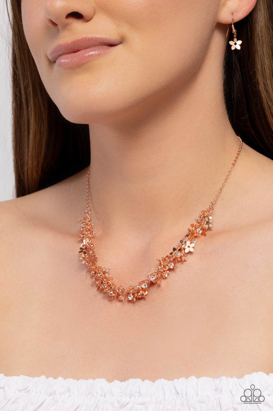 Fearlessly Floral - Copper Paparazzi Necklace