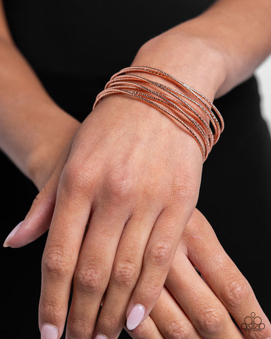 Paparazzi - Monochromatic Crossover - Copper Bracelet