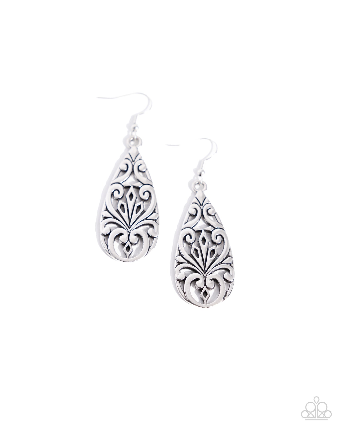 Eastern Elements - Silver - Paparazzi Earrings