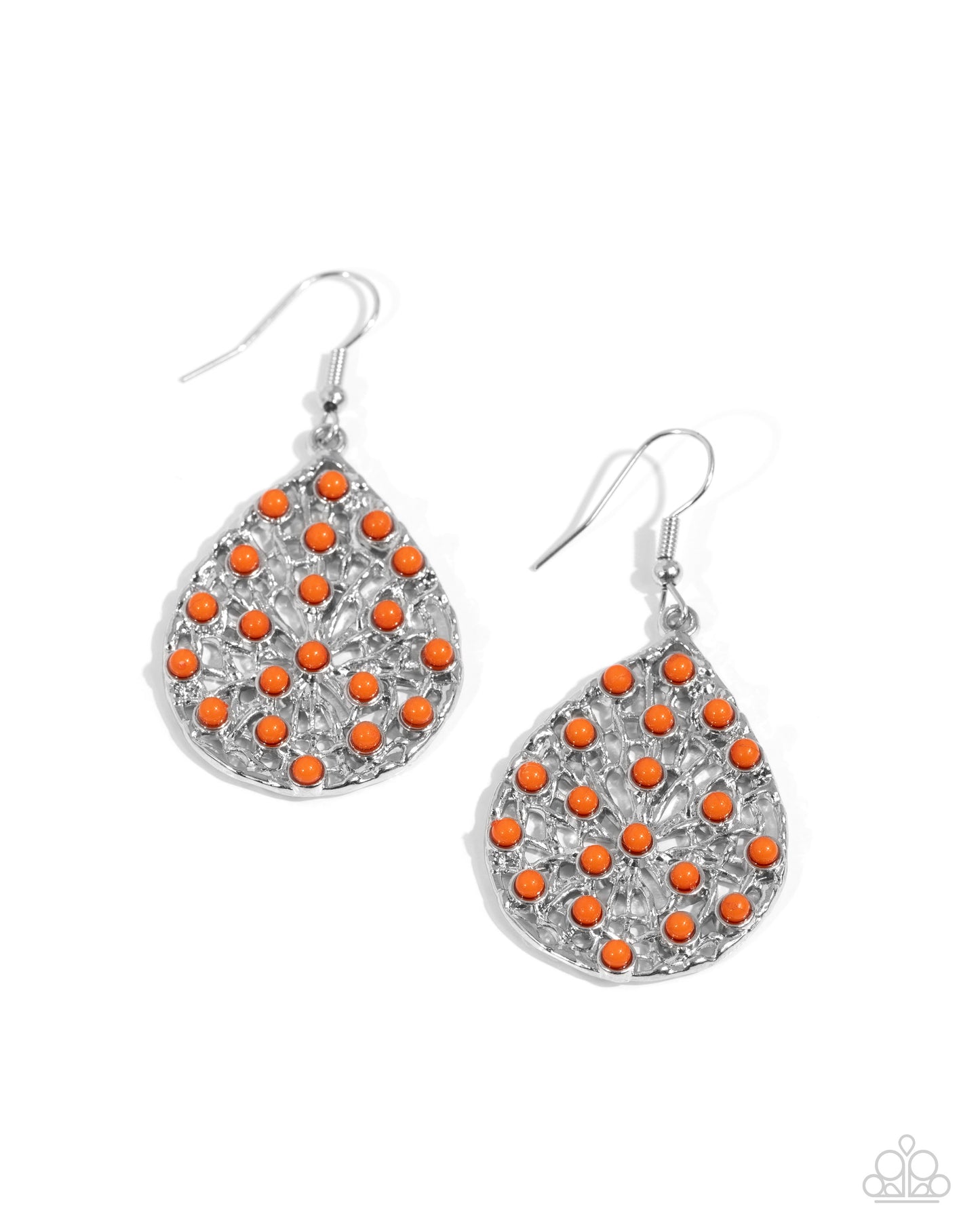 Paparazzi - Botanical Berries - Orange Earrings