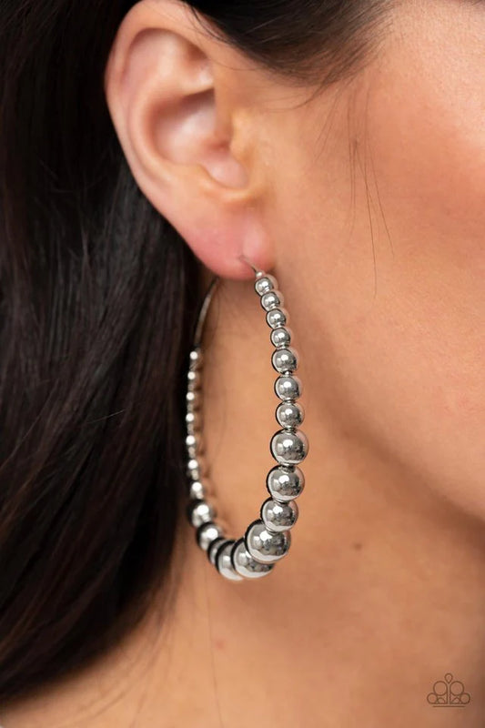 Paparazzi Show Off Your Curves Silver Earrings