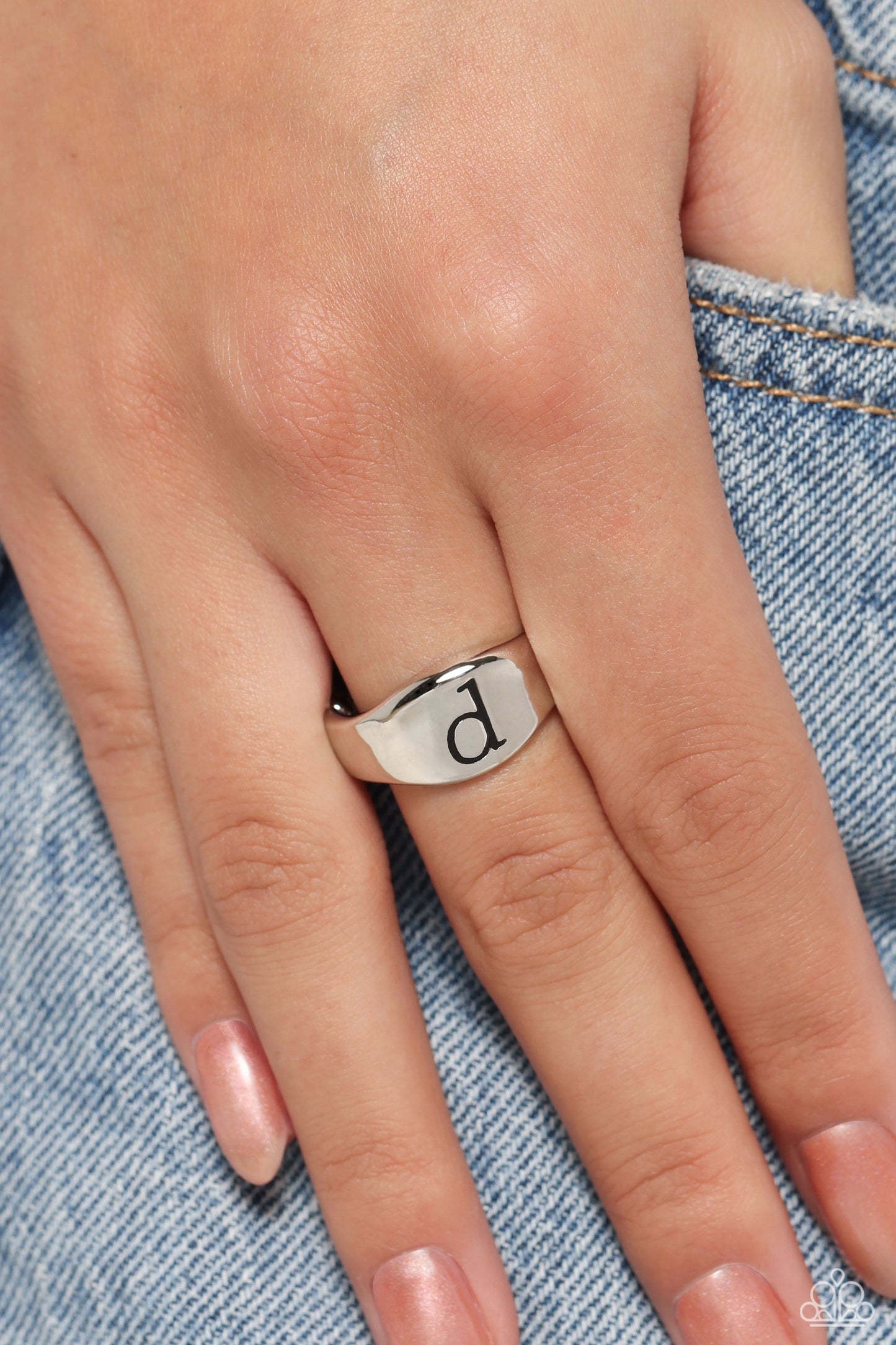 Paparazzi Monogram Memento Letter - D Silver Ring