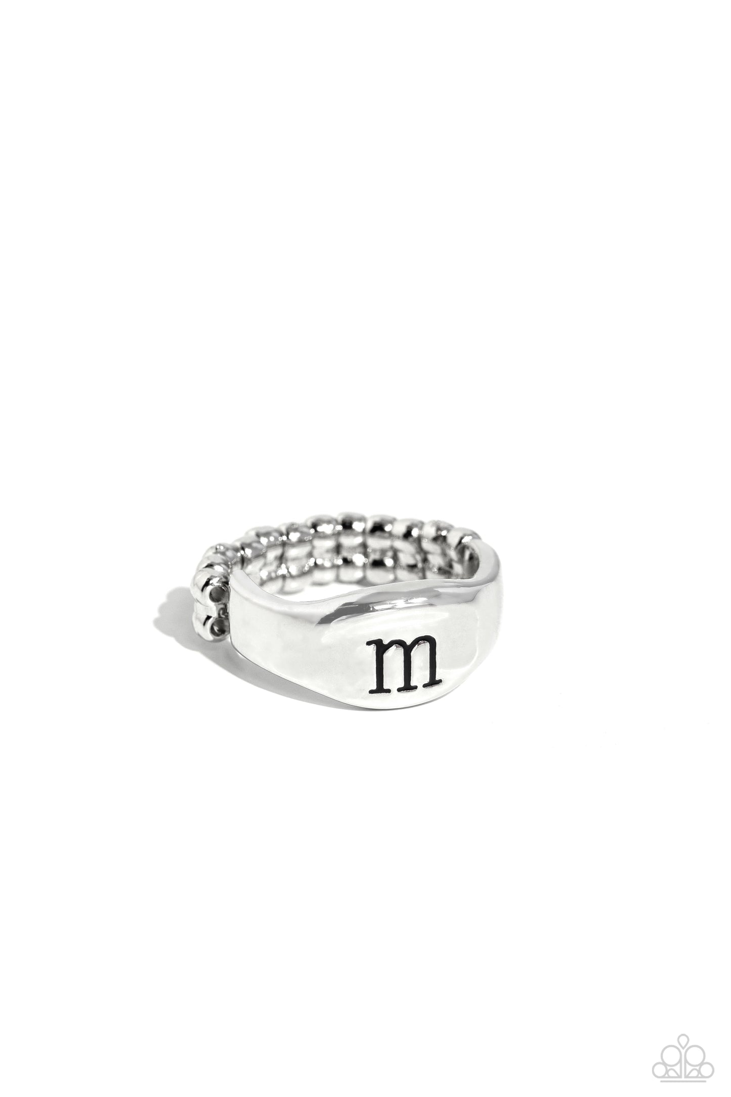 Monogram Memento - Silver - M Ring - Paparazzi