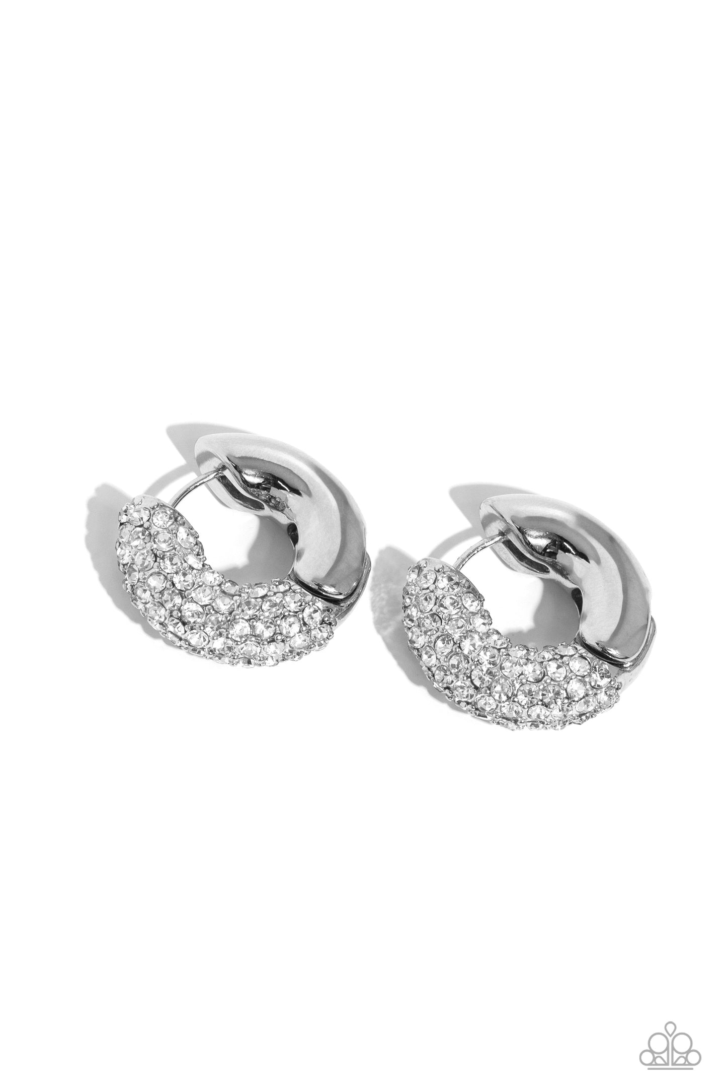 Paparazzi Combustible Confidence White Earrings