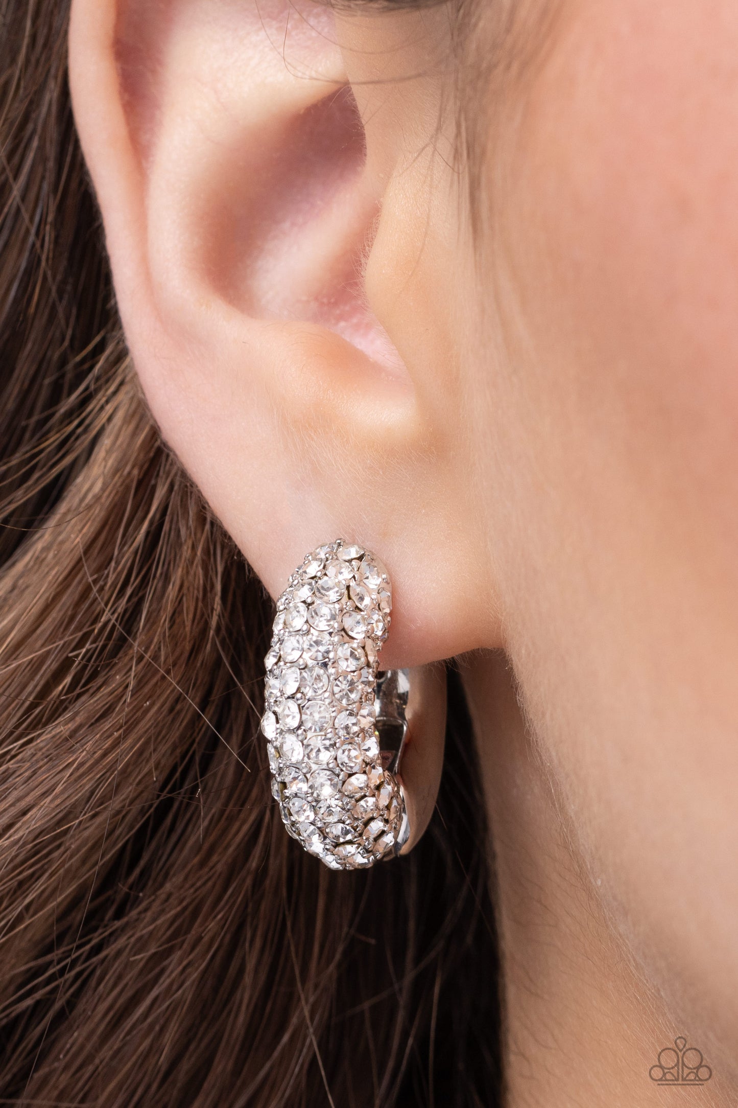 Paparazzi Combustible Confidence White Earrings