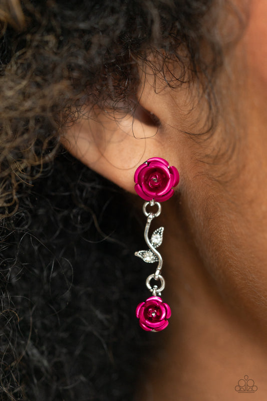 Paparazzi Led by the ROSE - Pink Earrings