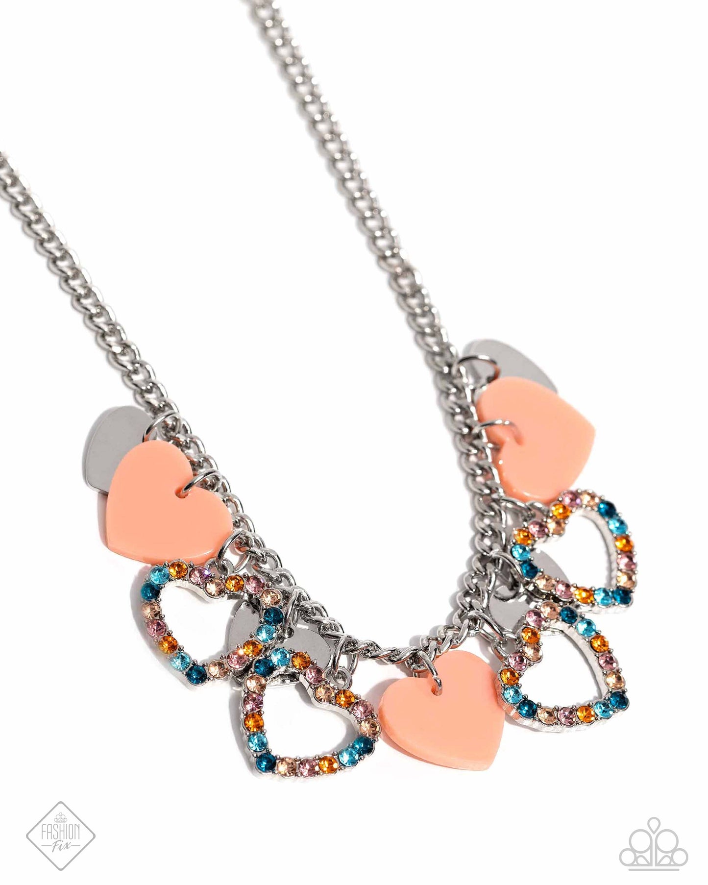 Paparazzi - Look the HEART - Orange Necklace