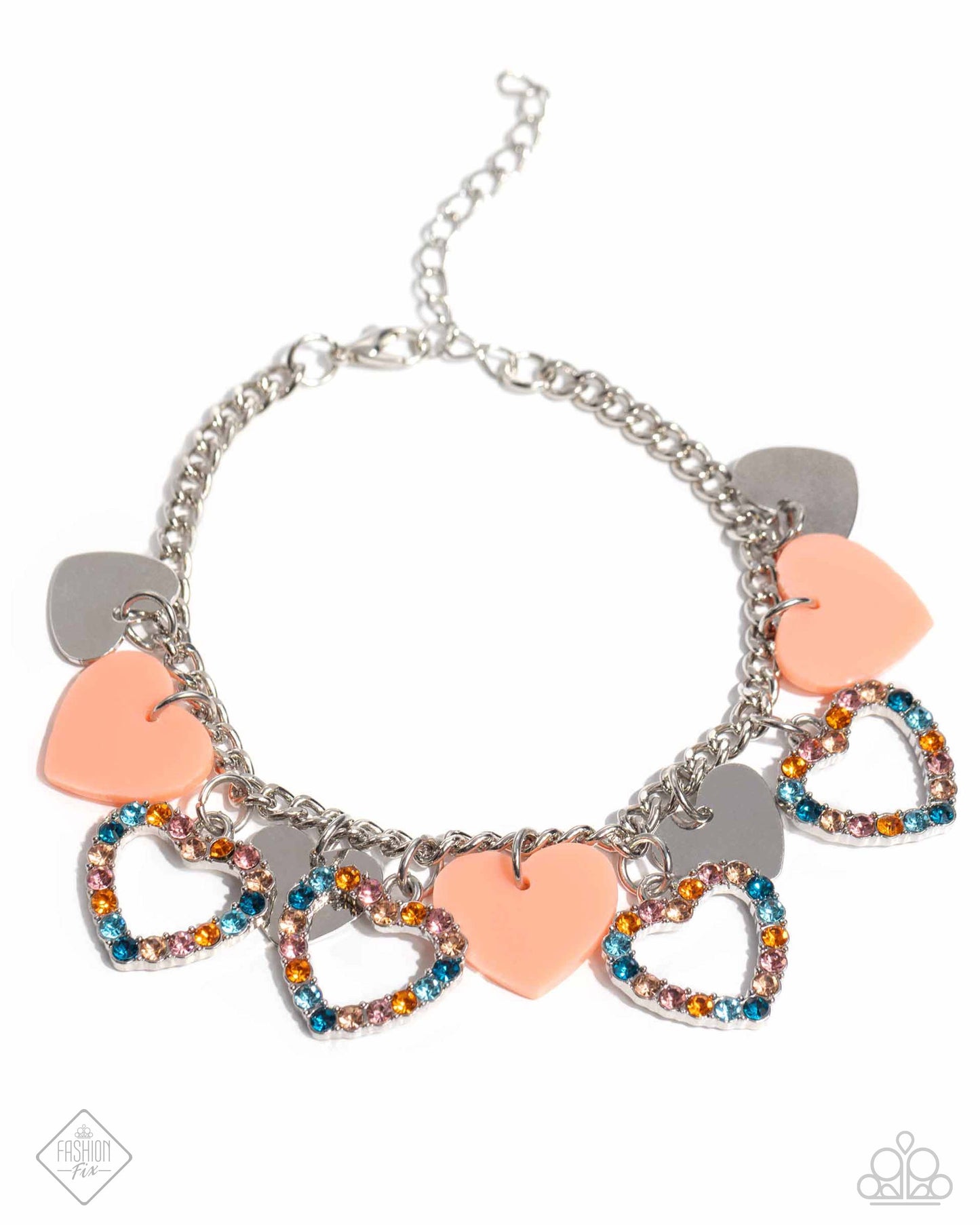 Paparazzi - HEART Time - Orange Bracelet