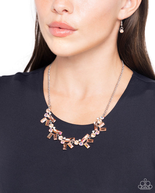 Serene Statement - Orange - Paparazzi Necklace