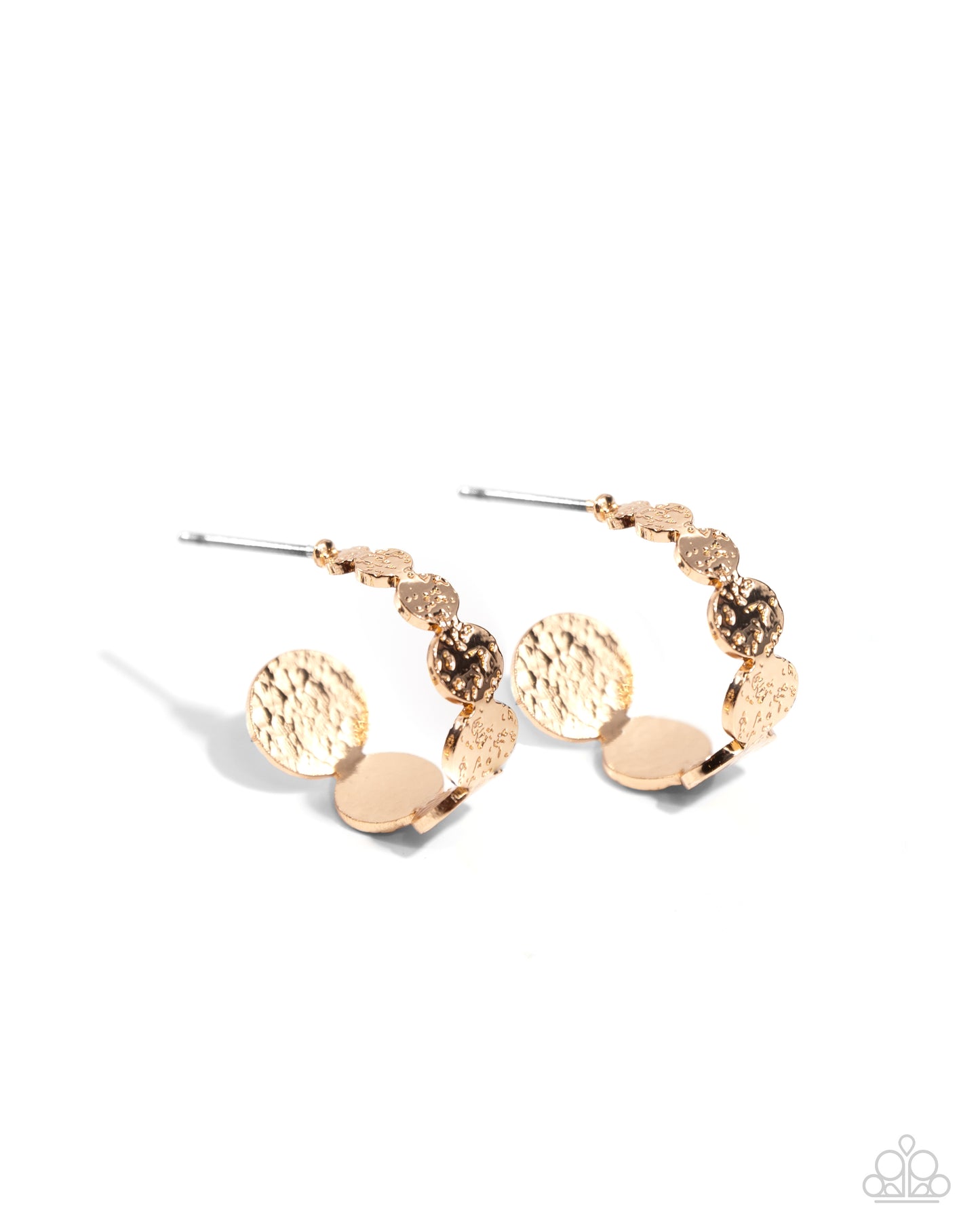 Paparazzi Textured Tease Gold Earrings