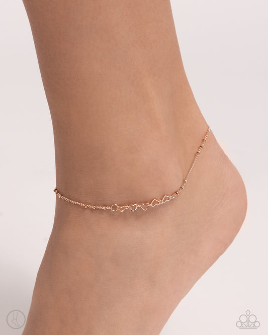 Paparazzi - Satellite Shimmer - Rose Gold ANKLET