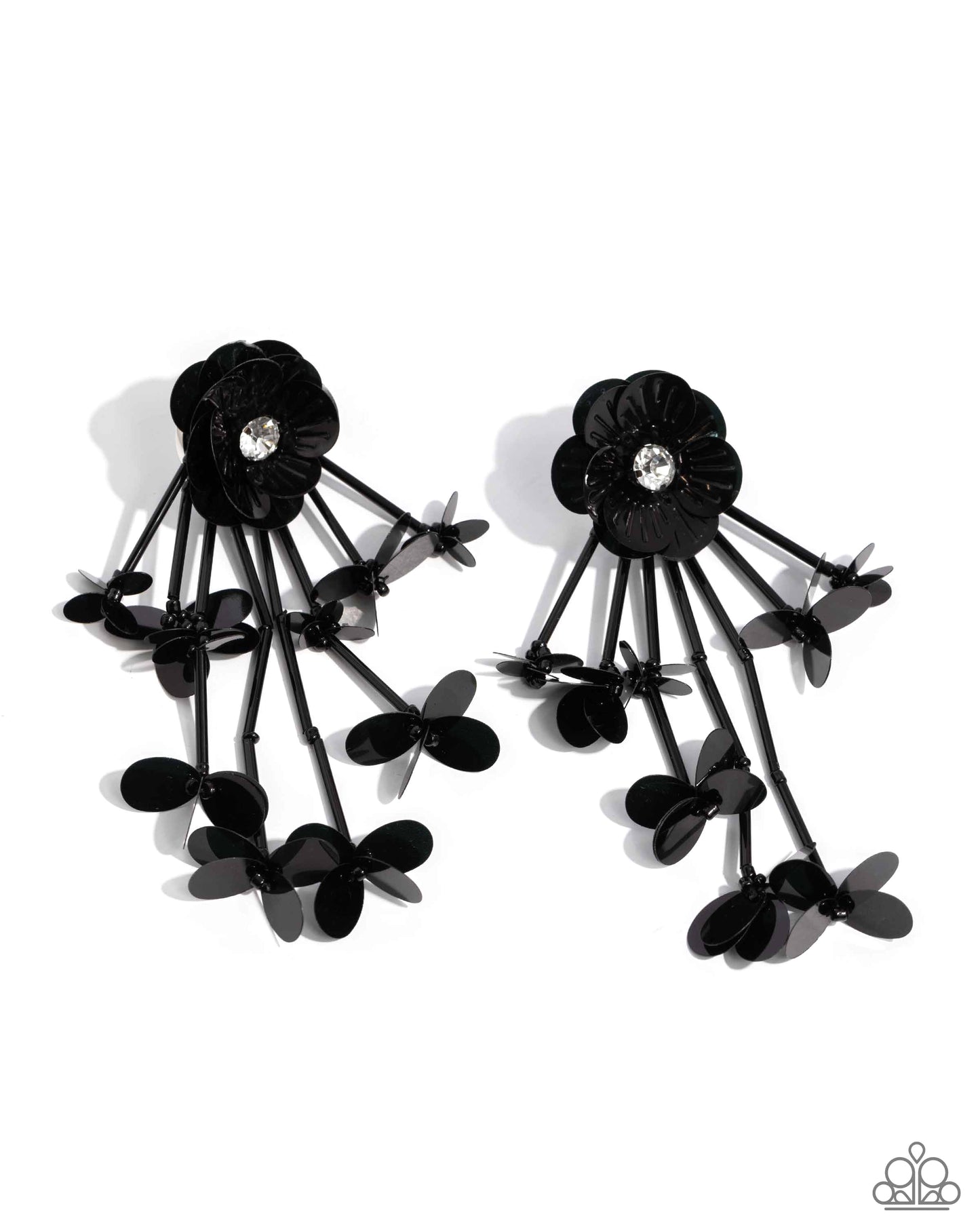 Paparazzi Floral Future - Black Earrings LOP April 2024