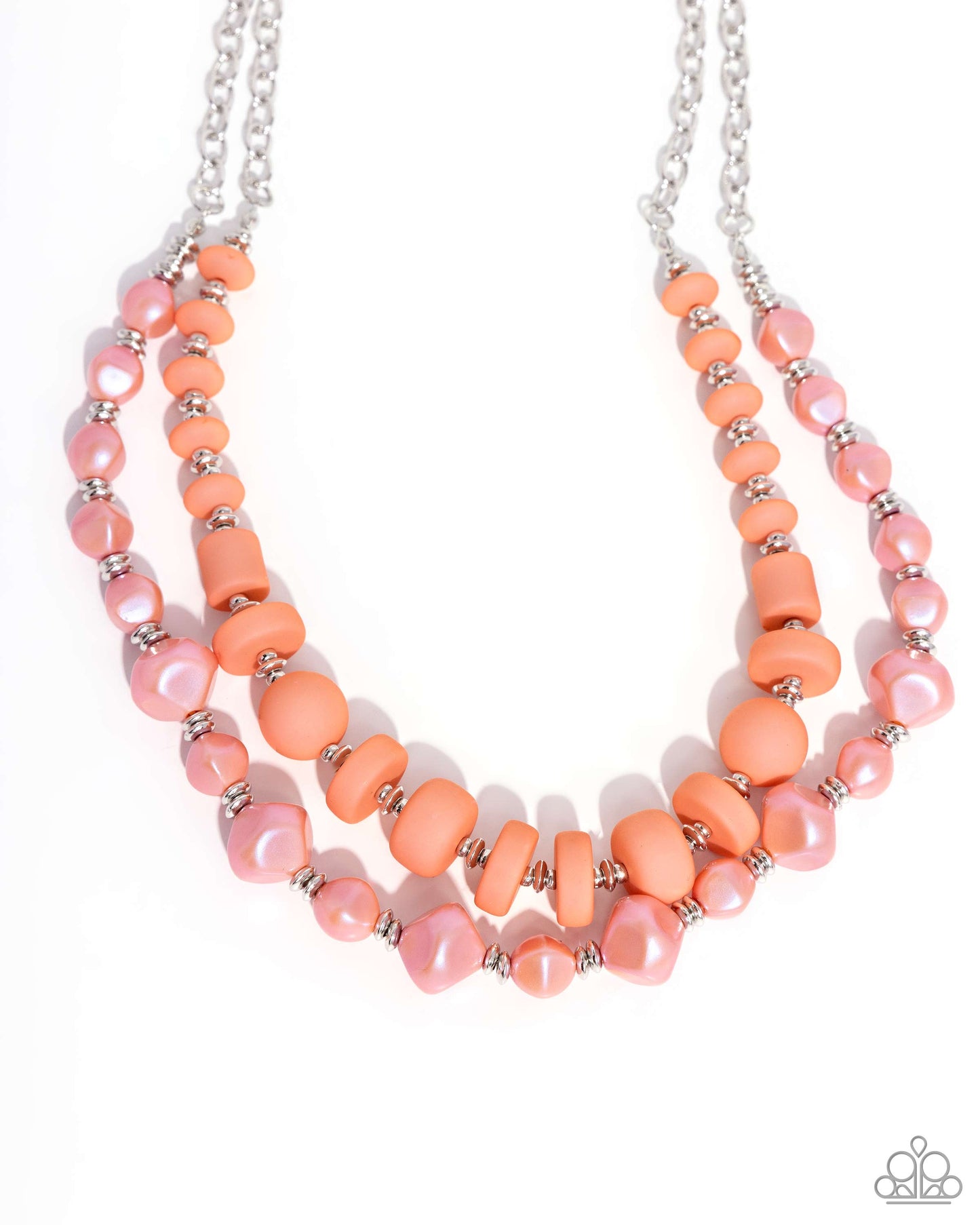 Paparazzi - Shape Shifting Sense - Orange Necklace