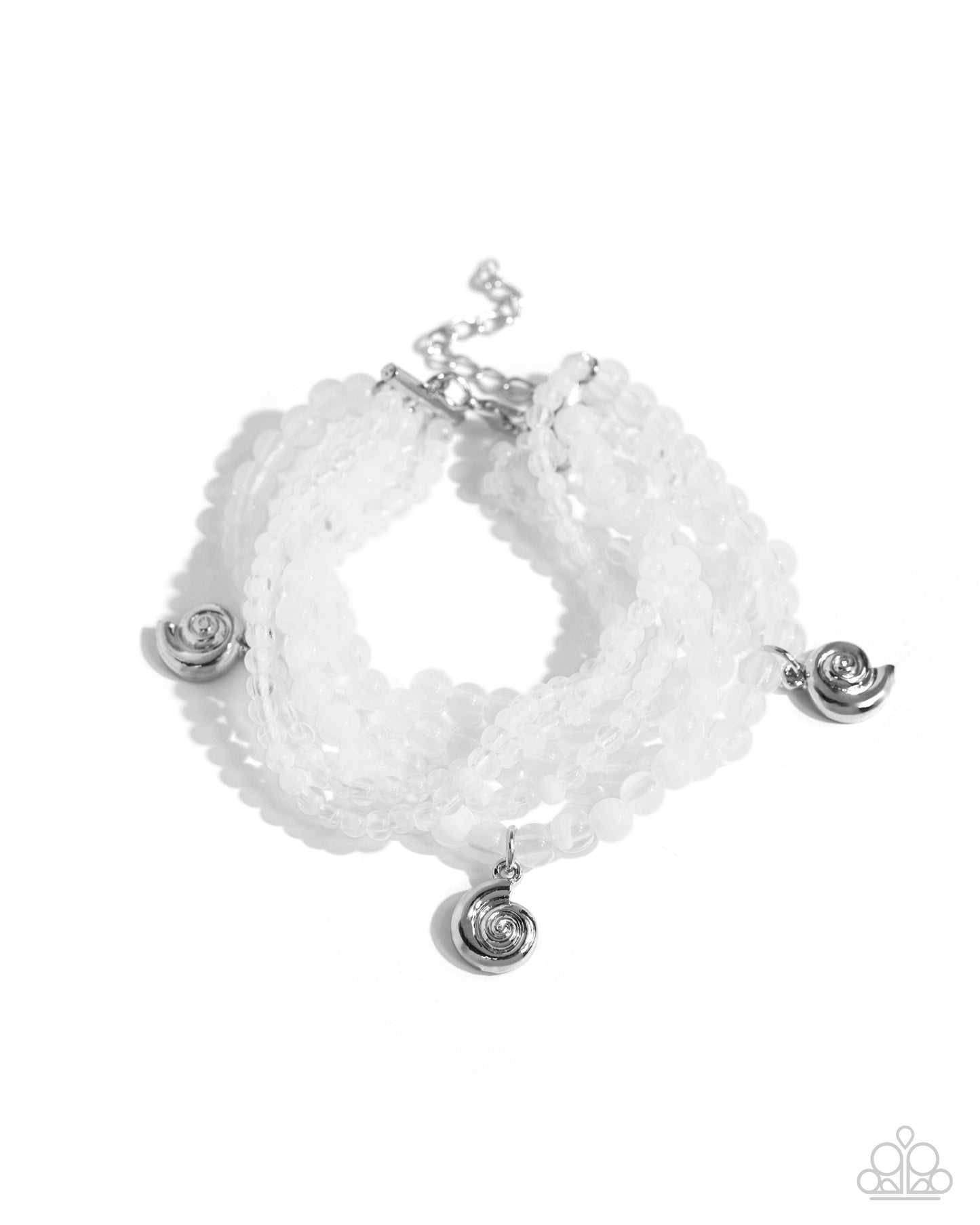 Paparazzi - Swirling Shopaholic - White Bracelet