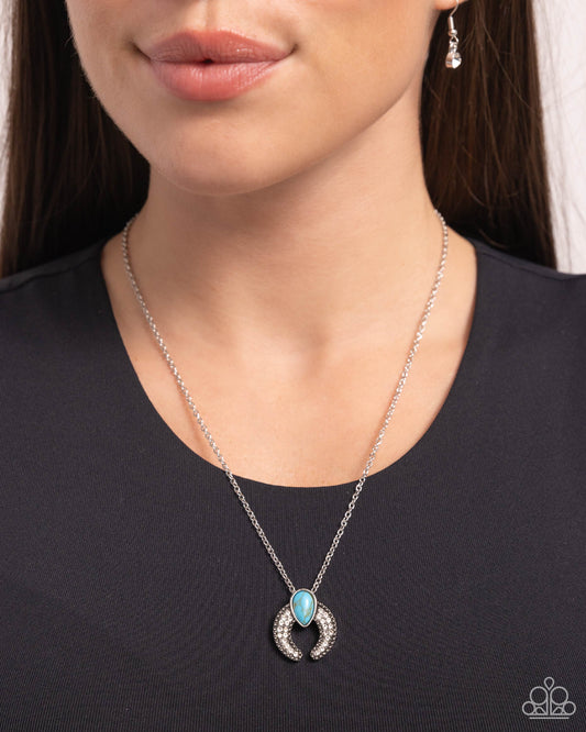 Paparazzi - Horseshoe Haute - Blue Necklace