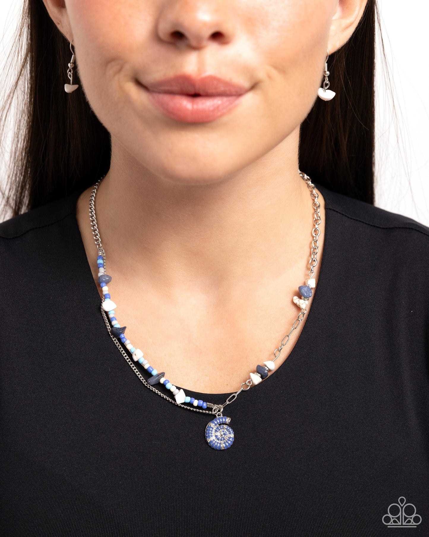 Paparazzi Spiraling Seafloor Blue Necklace