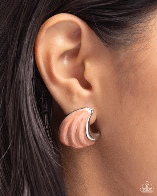 Paparazzi - Whimsical Waves - Orange Earrings